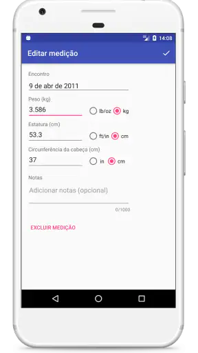 Curvas de Crescimento Criança screenshot