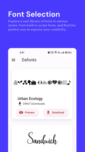 DaFont - Fonts Installer screenshot