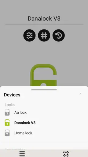 Danalock screenshot