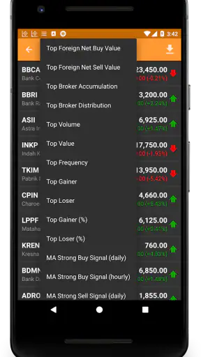 Data Saham Indonesia screenshot