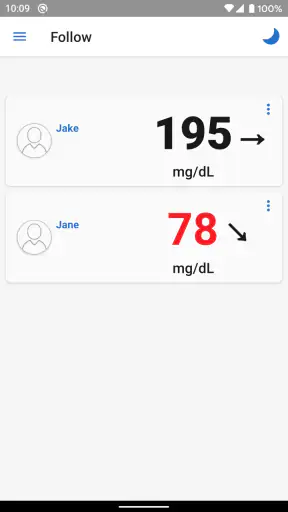 Dexcom Follow mg/dL DXCM1 screenshot