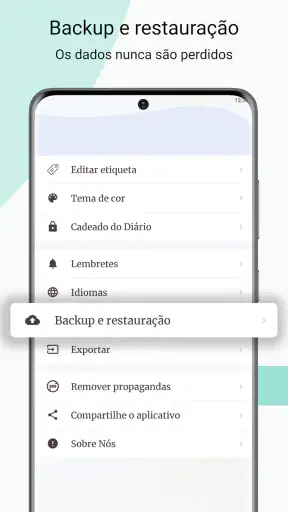 Diário com cadeado screenshot