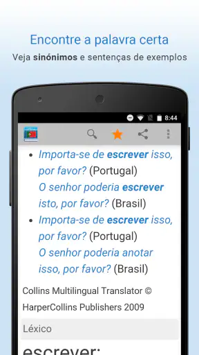 Dicionário Português screenshot