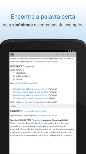 Dicionário Português screenshot