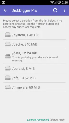 DiskDigger Pro file recovery screenshot