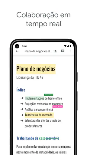 Documentos Google screenshot
