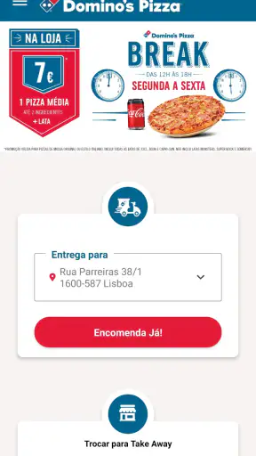 Domino’s Portugal screenshot