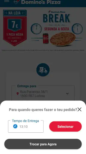Domino’s Portugal screenshot