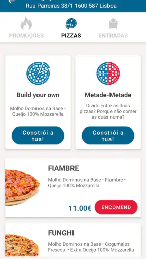 Domino’s Portugal screenshot