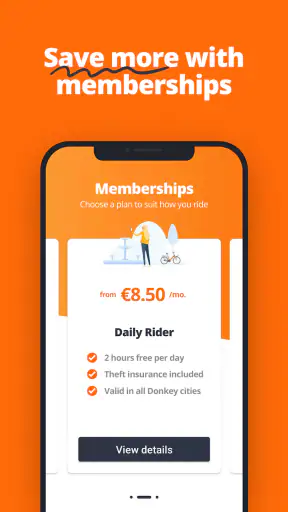Donkey Republic Bike share screenshot