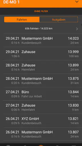 Driverslog Pro 2 - Fahrtenbuch screenshot