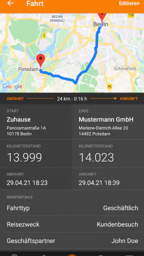Driverslog Pro 2 - Fahrtenbuch screenshot