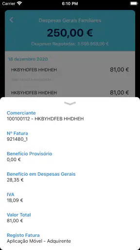 e-fatura screenshot