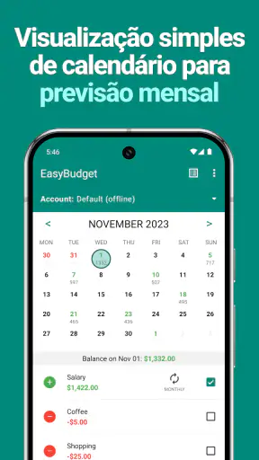 EasyBudget - Orçamento simples screenshot