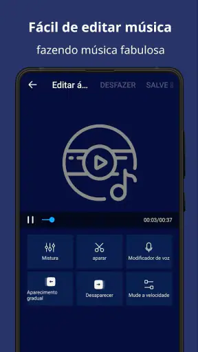 Editor de Áudio, Cortar Música screenshot