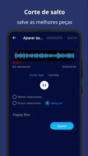 Editor de Áudio, Cortar Música screenshot