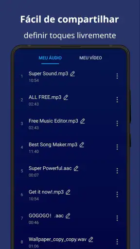 Editor de Áudio, Cortar Música screenshot