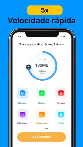 Enviar arquivos de dados screenshot