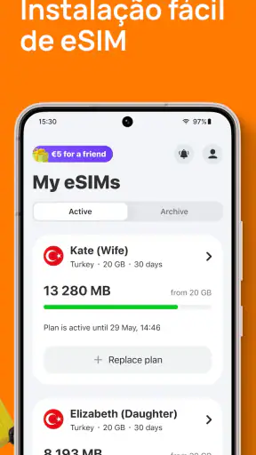 eSIM Mobile Data by YESIM screenshot