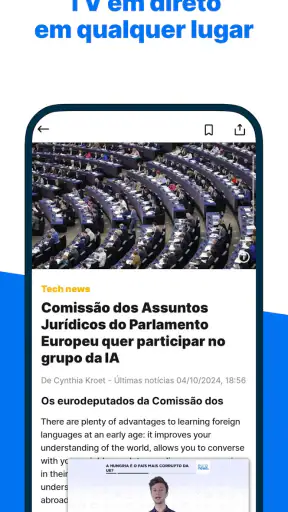 Euronews - Notícias TV vivo screenshot