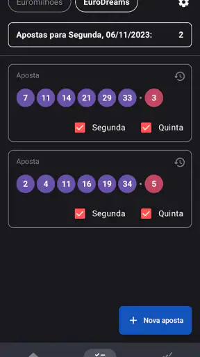 EuroResultados Milhões Dreams screenshot
