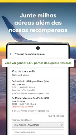 Expedia: viagem, hotel, voo screenshot