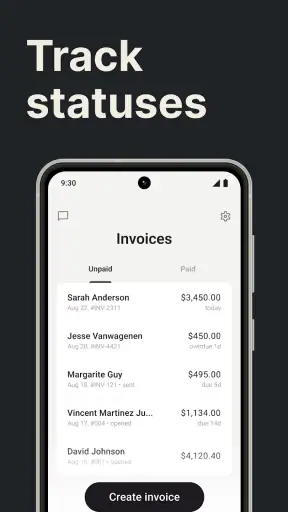 Faturas, Recibos e Estimativa screenshot
