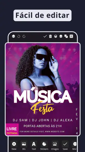 Fazer Cartaz e banner editor screenshot