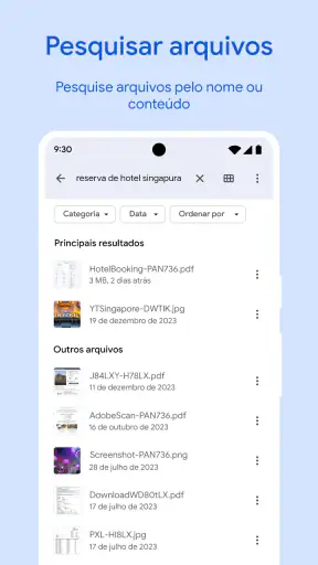 Files do Google screenshot