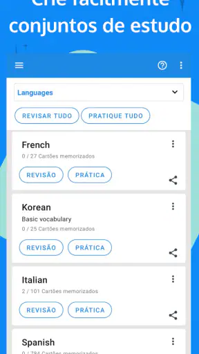 Flashcards - Estude e memorize screenshot