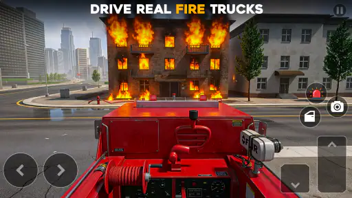 Fogo caminhão resgate jogo screenshot