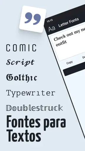Fonte de Letras Diferentes screenshot