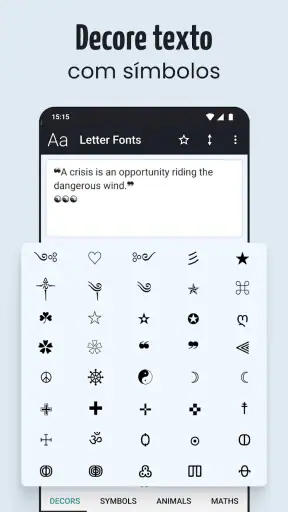 Fonte de Letras Diferentes screenshot