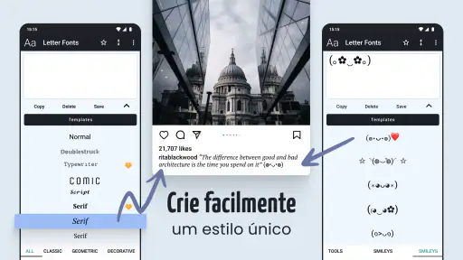 Fonte de Letras Diferentes screenshot