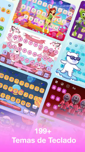 Fontes do teclado: temas screenshot