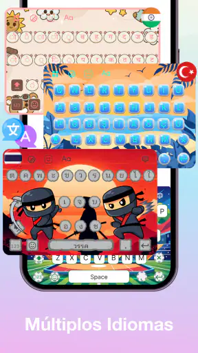 Fontes do teclado: temas screenshot