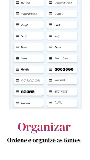 Fonts Aa - Teclado Fontes screenshot