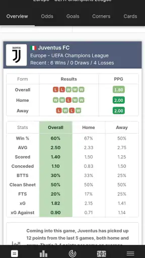 FootyStats - Estat. de Futebol screenshot