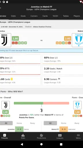 FootyStats - Estat. de Futebol screenshot