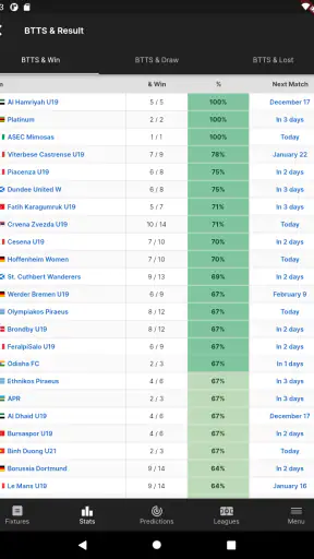 FootyStats - Estat. de Futebol screenshot