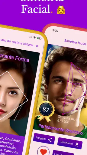 Formato e beleza do rosto test screenshot