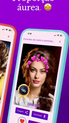 Formato e beleza do rosto test screenshot