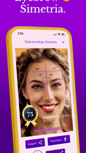 Formato e beleza do rosto test screenshot