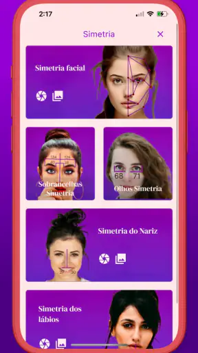 Formato e beleza do rosto test screenshot