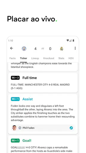FotMob - Resultados de futebol screenshot