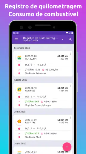 Fuelio: combustível e custos screenshot