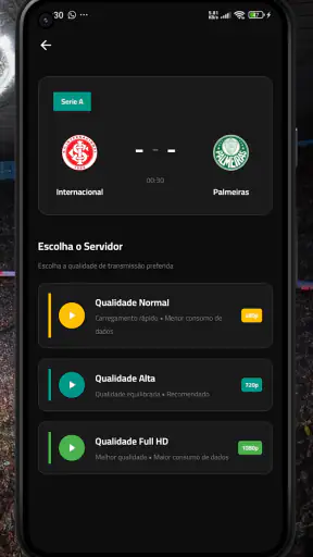 futebol brasileiro ao vivo screenshot