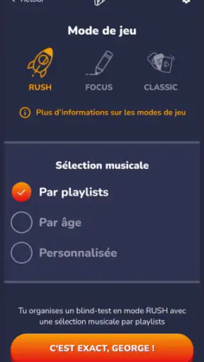 GEORGE Quiz screenshot