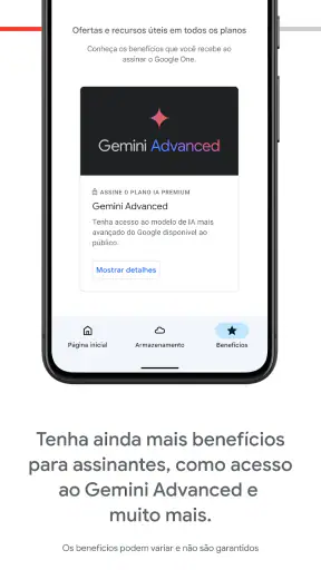 Google One screenshot