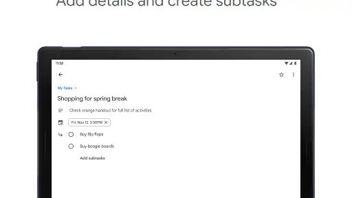 Google Tarefas screenshot